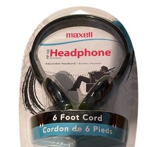Maxell HP-100 Headphones with 6 Foot Cord